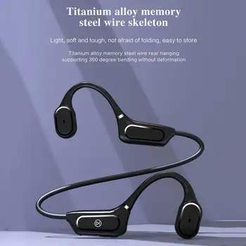Hög Kvalitet Trådlösa Benledningsimplantat Hörlurar Sport Bluetooth 5.0 Hörlurar Öppet Öra Krok Lätt Vattentät Headset