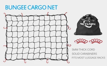 Hög Kvalitet Tunga Latex Cargo Net Ny Krok Elastisk Bil Trailer Takräcke Boot Bagage Bungee Cord Cargo Net Svart