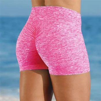Hög Midja Workout Shorts Avgörande Sömlös Fitness Yoga Shorts Scrunch Butt Yoga Kör Shorts Sport Kvinnor Gym Leggings