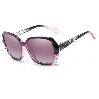 Högsta mode kvinnor varumärke designer solglasögon polariserade stor storlek kanal solglasögon UV400 Lutning Lunettes-de-soleil femmes