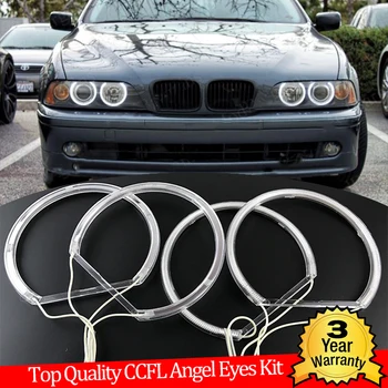 Höjd Kvalitet CCFL Angel Eyes Kit Varm Vit Halo Ring för BMW 5-serie E39 OEM 2001-2003 Demon Öga
