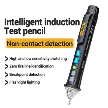 Icke-kontakt AC-Spänning Detektor Test Meter 12V-1000V Pen Stil Elektrisk Indikator LED utspänning Detektor
