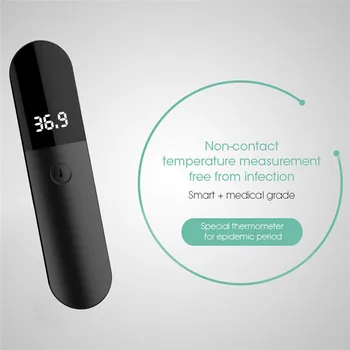 Icke-kontakt Digital LCD-Temperatur Inomhus Rum Meter Termometer Hygrometer Sensor Luftfuktighet Termometer Infraröd Digitala Gun