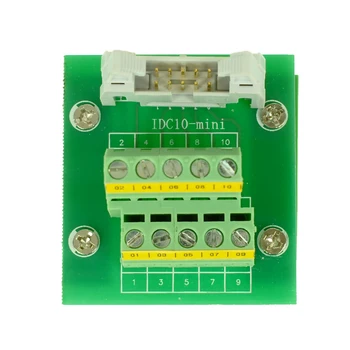 IDC10 Mini breakout board IDC10 kontakt relä, PLC-adapter DIN-Skena IDC10 Mini Breakout board