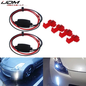IJDM (2) Universal LED DRL Ljus nattetid Alltid På Aktivera kabelsats För Subaru BRZ,För Nissan 370Z, Toyota Prius, etc