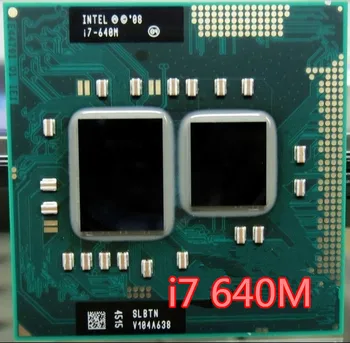 Intel core I7 640m I7-640m i7 640M Dual Core 2.8 GHz L3 4M 2800 Mhz BGA1288 CPU-Processor fungerar på HM55 640M fri frakt
