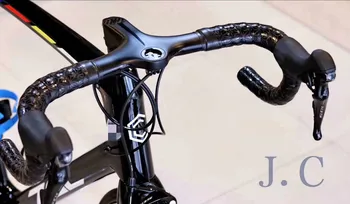 INTETRATED T800 kol Bar Väg styre cykling cykel barer kol barer 40 42cm inre routing ud matte med hållare garmin