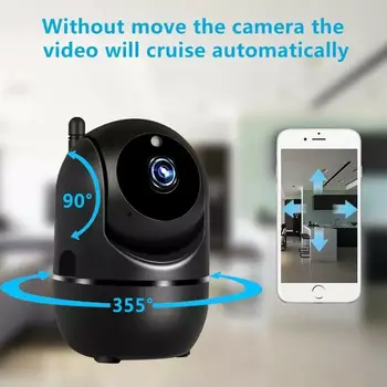 IP-Kamera Original Svart Smarta Inrikes Säkerhet Övervakning 1080P Moln Auto Tracking Nätverk Trådlöst YCC365 PLUS WiFi Kamera