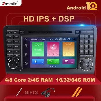 IPS 64G 2 Din Android-10 Bil DVD-Multimedia För Mercedes Benz KLASS ML W164 X164 ML350 ML300 GL500 ML320 ML280 GL350 GL450 radio
