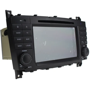 IPS PX6 Hexa Core DSP Android-10 Bil DVD-Spelare för Mercedes Benz C-Klass W203 2004-2007 Autoradio Stereo GPS-navigering RDS-BT