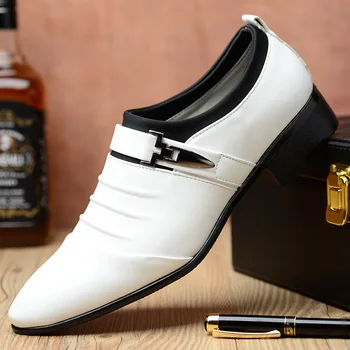 Italienska Brittiska Äkta Läder skor för Män Läder med Spetsig Tå Män Klä Skor Verksamhet Bröllop med Oxfords Formella Skor För Män