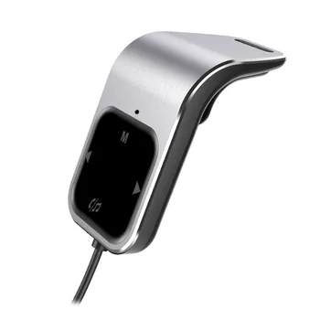 JaJaBor Bluetooth Car Kit för Trådlös Handsfree Bluetooth FM Sändare med Dubbla USB-Support TF-Kort Spelar Stor LCD-Skärm