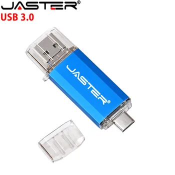 JASTER OTG 3 i 1 USB-Flash-Enheter USB3.0 & Type-C & Micro USB-512GB 256 128 64 GB 32 GB 16 GB Pendrives Pen Drive USB-Cle
