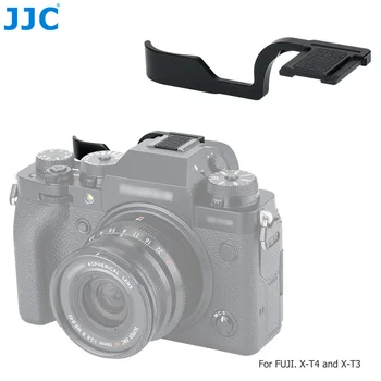 JJC Deluxe Metall Tummen Upp Grepp för Fujifilm Fuji X-T4 X-T3 XT4 XT3 Tumme Stöd med skydd till blixtsko Beskyddare Kamera Hand Grepp