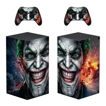 Joker Huden Dekal Dekal Täcka för Xbox-Serien X-Konsolen och 2 Styrenheter Xbox Serie X Huden Vinyl Dekal
