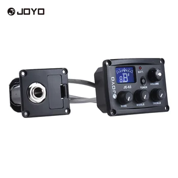 JOYO JE-63 Ukulele Pickup Ukelele Uke Piezo Pickup Preamp System 3-Bands EQ Equalizer-LCD-Display med Tuning