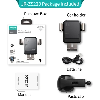 Joyroom 15w Qi Trådlös Telefon Hållare, laddare Intelligent Ir-Snabb Laddaren Bil Telefon Hållare för iPhone 12 Huawei
