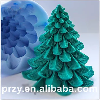 Julgran form livsmedelsgodkänt silikon formen DIY dekorera julgran tvål ljus silica gel mögel Fondant kakor mögel