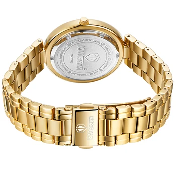 KADEMAN Mode för Kvinnor Klockor Dam Gyllene Kristall Diamant Armband Lyxiga Armbandsur för Kvinnor Mekanisk Klocka Guld Klocka Kvinna
