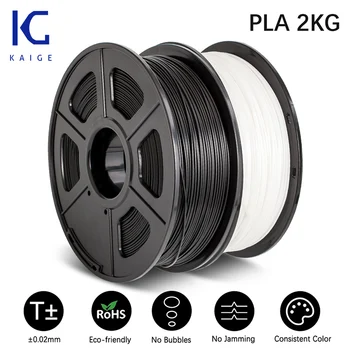 KAIGE PLA 3D-Utskrifter Glödtråden 1.75 mm 2 KG Tolerans +/-0.02 mm Plast Pla Icke-giftiga Hög styrka 3D-Utskrifter Material