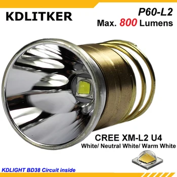 KDLITKER P6-L2 Cree XM-L2 800 Lumen 3V - 9V LED P60 Drop-in Modul (Dia. 26,5 mm)