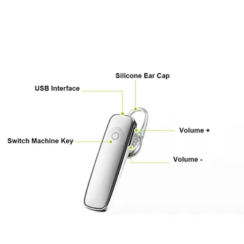 KDsafe Bil Trådlöst Headset Med Bluetooth Handfree Ny Smart Brusreducering Stereo Handsfree-Röststyrning Mini Motion Släpa Headset