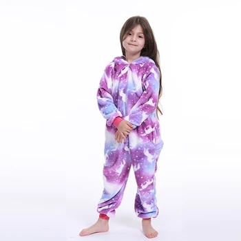 Kigurumi Sy Barn Pyjamas Vintern Sleepwear Pojkar Onesies Flickor Pyjamas Set Unicorn Panda Djur Pyjama Barn Barn Pijamas