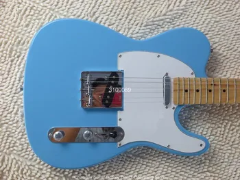 Kina guitar factory anpassad ny Hög Kvalitet blå 6 Strängar Elektrisk Gitarr med kromad hårdvara fri frakt