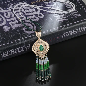Kinel Lyx Indiska Etniska Långa Hängande Halsband Till Kvinnor Mode Guld Boho Handgjorda Beading Vintage Bröllop Smycken 2019 Nya