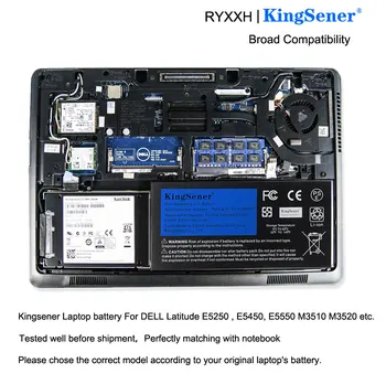 KingSener Nya RYXXH Bärbara dator Batteri för Dell Latitude 12 5000 11 3150 3160 E5250 E5450 E5550 M3150-Serien 09P4D2 9P4D2 11.1 V 38WH