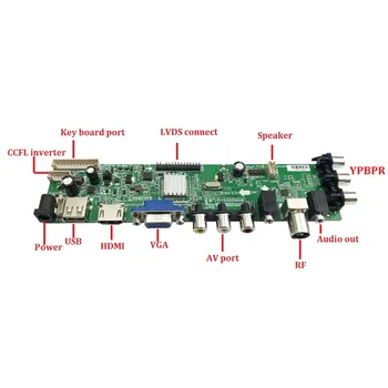 Kit för LTN160AT01-C01/LTN160AT01-A04 1366 X 768 Skärm styrkortet LCD-Panel Digital TV USB-AV-HDMI VGA DVB-T 1 CCFL