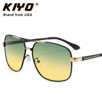 KIYO Varumärke 2020 Nya Män Runda Metall Dag och Natt Polarized Photochromic SunglassesSun Glasögon UV400 Körning Glasögon 2873