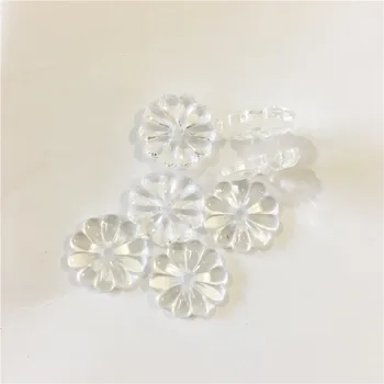 Klart 50st 16mm Crystal Rosett och Blomma Pärlor Ljuskrona Crystal Delar För Suncatcher DIY-Lampa Arbete Dekoration