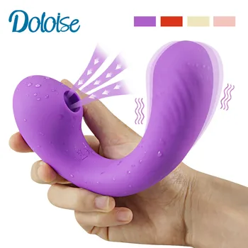 Klitoris Sucker Dildo G-Spot Vibrator för Klitoris Sucker Stimulator Kvinnor Masturbator i Vagina-Nippel Sucker Kön Leksak för Vuxna