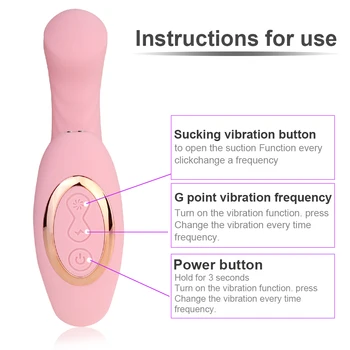 Klitoris Sucker Dildo Vibrator Erotiska sexleksaker för Kvinnan Klitoris att Slicka Stimulerar Vagina Nippel Sucker Kvinnliga Masturbator Sexo