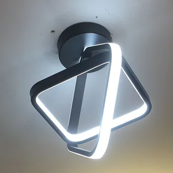 Kreativa Led-Lampor i Taket för Vardagsrum, Sovrum och arbetsrum i Korridor Vit Svart Färg utanpåliggande Tak Lampa AC85-265V