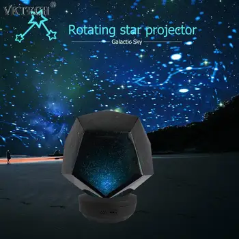 Kreativa Stjärnhimmel Projektorn tänds Rotation Natt Lampa USB-Laddningsbara Projektorlampa Hem Sovrum Skede Part Dekoration