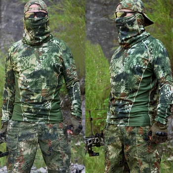 Kryptek kamouflage Jakt Kläder Utomhus Sport Snabb torr t-shirt Militär taktisk redskap mandrake highlander Airsoft Shirt