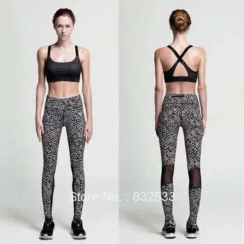 Kvinnor Compression Sport Yoga Byxor Redskap Elastisk Motion Tights, Jogging Jogger Fitness Kör Byxor Gym Yoga Tunna Leggings