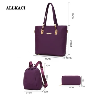 Kvinnor handväskor Set Nylon Väska som Mode axelväska Kvinnliga Väska av Hög Kvalitet 6st/Set Designer Märke Sac Viktigaste Femme-5051