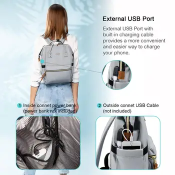 Kvinnor ryggsäck för bärbar dator ryggsäckar multifunktionella duk ryggsäckar vattentät anti-thieft ryggsäckar för tonåringen 2020 skola arbete