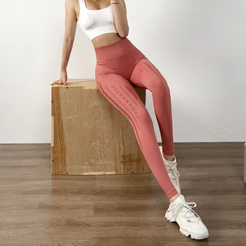Kvinnor Sömlös Sport Leggings Mesh Som Andas Yoga Byxa I Slim Köra Fitness Tights Kvinnliga Magen Kontroll Gym Leggings Activewear