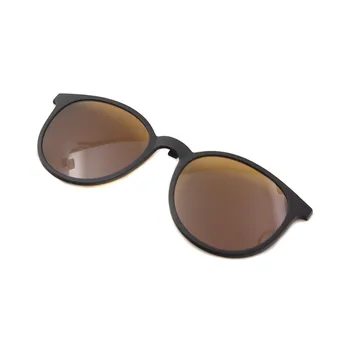Kvinnor Vintage Runda Magnetiska Solglasögon Clip-On För Modell 5516