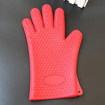 Kök handskar värmeändiga handskar Mikrovågsugn med bakning handskar silikon köket levererar isolering five finger handskar