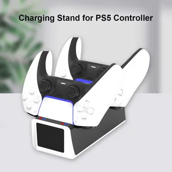 Laddare För PS5 DualSense Dubbla USB Typ C Laddning för Ipod Vagga Med indikatorlampa För PlayStation 5 Trådlös Kontroll