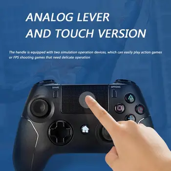 Laddningsbara trådlösa Bluetooth-Styrenheten Sex Axel Gyro Bör Vibrationer Joystick med LED-Bar Indicatorfor Sony PS4/PS3/PC