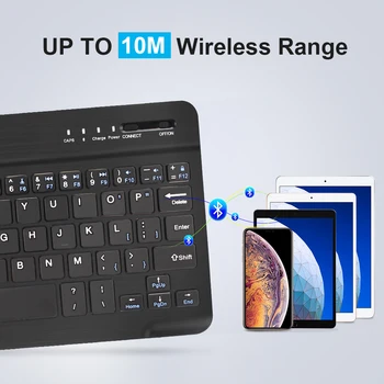 Laddningsbara trådlösa bluetooth-Tangentbord och-Mus Ljudlös Ergonomiskt Tangentbord För iPad Huawei Sansumg Tablet PC-Telefon