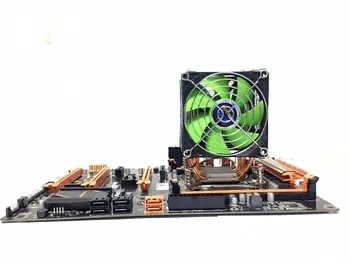 LANSHUO HOT-CPU Tyst Fläkt Kylare för Intel X79 LGA2011-processor 4 heat pipes Kyla CPU-Kylare 2 Fläkt