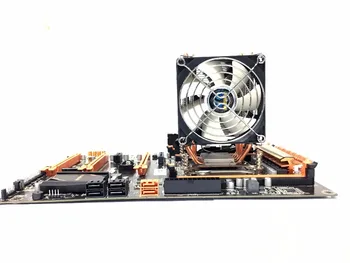 LANSHUO HOT-CPU Tyst Fläkt Kylare för Intel X79 LGA2011-processor 4 heat pipes Kyla CPU-Kylare 2 Fläkt