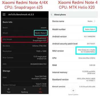 LCD-Display För Xiaomi Redmi Not 4 4X LCD-Skärm+Touch-Skärm med ram för Redmi Not 4 X 5.5